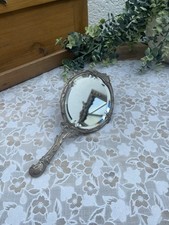 Antique Rococo / Art Nouveau Style / or Hand Face Mirror - Mercury Mirror