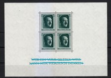 Allemagne 1937 MNH Mi Block 7 Sc B102 Adolf Hitler. Perforé. N° 03/04 **