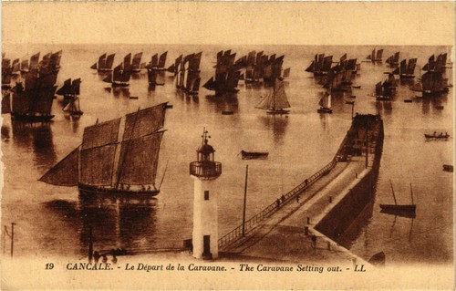 Cpa cancale depart de la - ak,