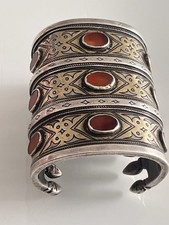 Turkoman Cuff Bracelet, Silver Tekke Bracelet, Old Turkmen Silver, Tribal Bangle
