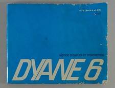 Operating instructions / maintenance notice Citroen Dyane 6 AYB series A+AM from 4/1969