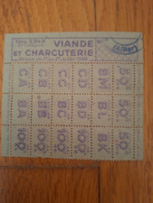 Rationnement - Feuille de