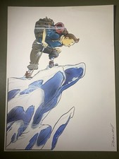 Affiche Tintin Hommage à Hergé Pascal Somon 1997