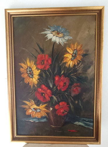 Tableau huile sur toile - tableau,