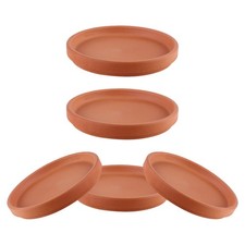  5 Pcs Soucoupes Pour Pots De Fleurs Terre Cuite Bac À Plantes En Plateau