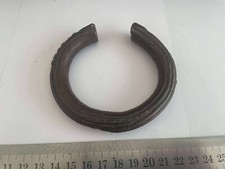 ANCIENNE MANILLE DIT BRACELET D'ESCLAVE MONNAIE TRIBALE MALI ART AFRICAIN 9.5CM