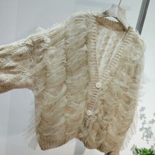 Veste Cardigan Tricoté À