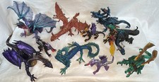 Collection of 10 DRAGON Figurines  PVC and Plastic - FANTASTIC!