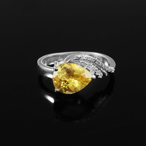 Bague saphir jaune - bague,