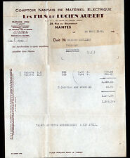 NANTES (44) ELECTRICAL MATERIAL & TOOLS ""Les Fils de Lucien AUBERT"" in 1952