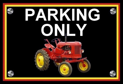 Plaque parking only tracteur - plaque, "