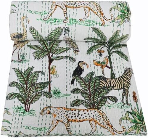Couvre lit indien vintage - couvre-lit,