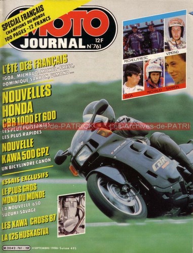 Moto journal 761 honda cbr - honda,