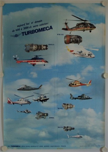 Aviation poster turbomeca 1987 - poster,