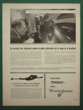 4/1958 PUB WESTINGHOUSE AN/APQ-65 MARINE AQUILON FLASHING LIGHTS FRENCH AD