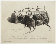 Charles JACQUE, the mousetrap, mouse, mice, morality, original 19th century, Barbizon
