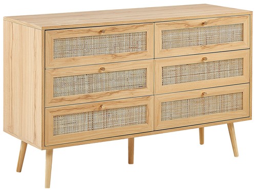 Commode tiroirs en - en, rotin