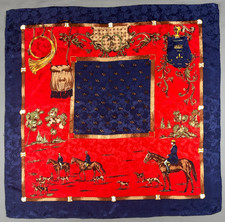 Foulard vintage " Chasse à