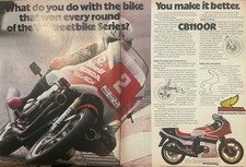 HONDA CB1100R ORIGINAL 1982 COLOUR ADVERTISEMENT 28cm x 42cm