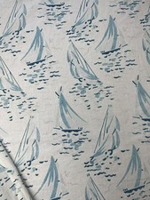 Vintage Laura Ashley A’Hoy Sail Boat Curtains~Cotton