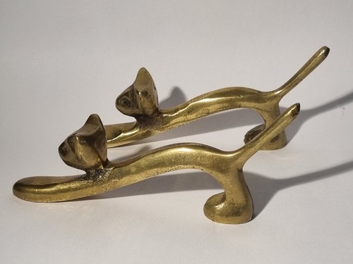 Figurine chat bronze laiton - chat,
