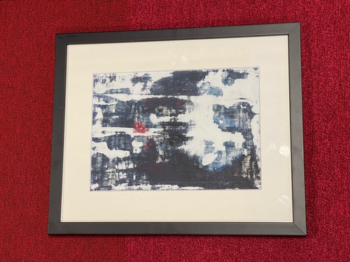 Tableau abstrait signé 1972