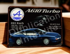 plaque métal vintage Renault Alpine A610