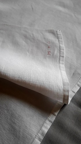 Linge ancien coupon ou - ,, drap