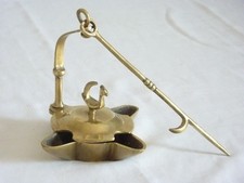 Pretty Triple Strand Oil Lamp (Star Shape) All Brass / Lighting