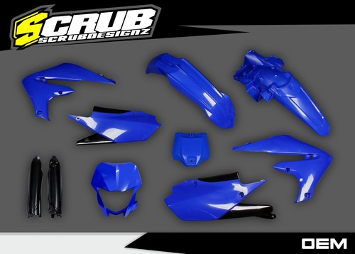 Plastics kit forkguards - plastics, +