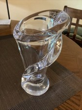 Vintage Vannes Le Chatel Crystal Vase Art Glass Made In France