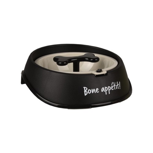 Gamelle anti glouton noir ø - gamelle,
