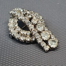 BIJOU - broche vintage avec brillants blanc #51