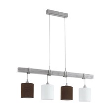 Lustre Vintage Rustique En Bois 4 Lumières GL0491