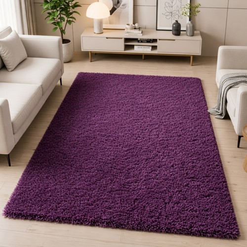 Tapis shaggy violet rose - violet, doux