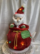 Santa Plush Animated Christmas Lighted Pop Up Package Decoration
