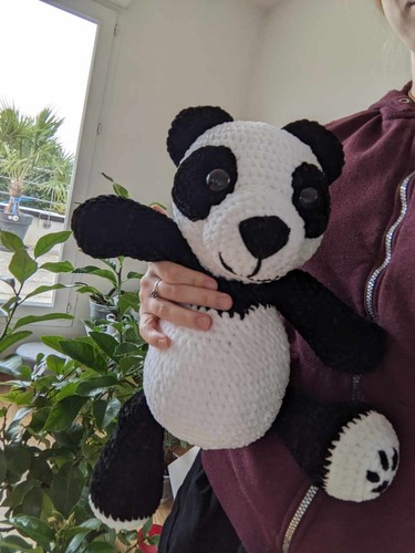 Panda doudou peluche fait - doudou, en