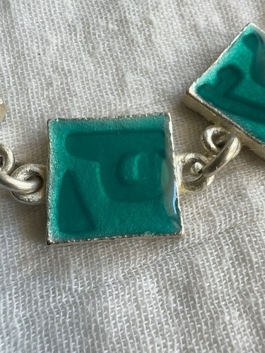 Collier métal argenté et - en,