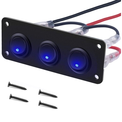 Interrupteurs led bleu ronds - interrupteurs,