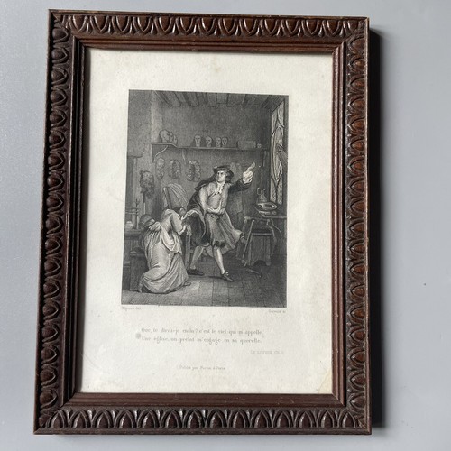 Gravure encadrée moreau - encadrée,