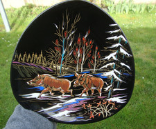 assiette décorative émaux de