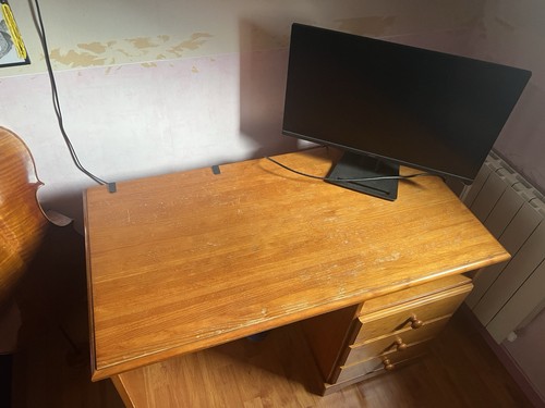 Bureau bois pin vernis - bois,
