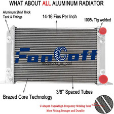 3 Row Aluminium Radiator Fits VW Scirocco/Pro Stock Style Drag Racing Radiator