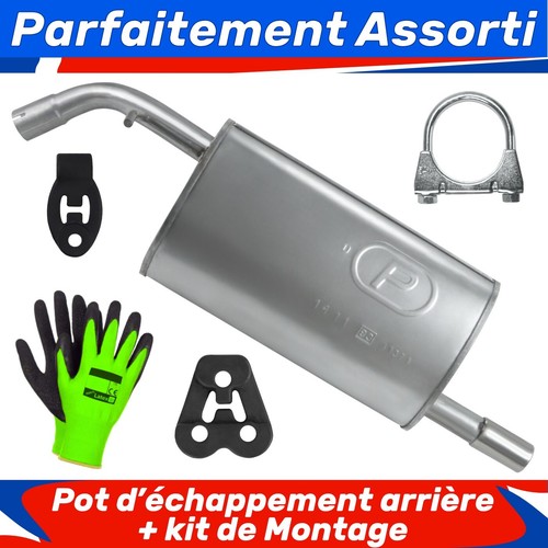 Pot échappement arrière - pot,