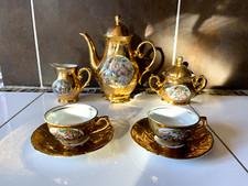 SERVICE À MOKA ANCIEN DORÉ