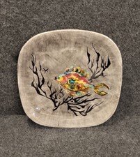 Assiette Poissons signée Youen pour Yves-Alain Pleuven Quimper