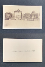 France, Versailles, Grille d&#039;entrance of the castle, circa 1870 vintage cdv albu