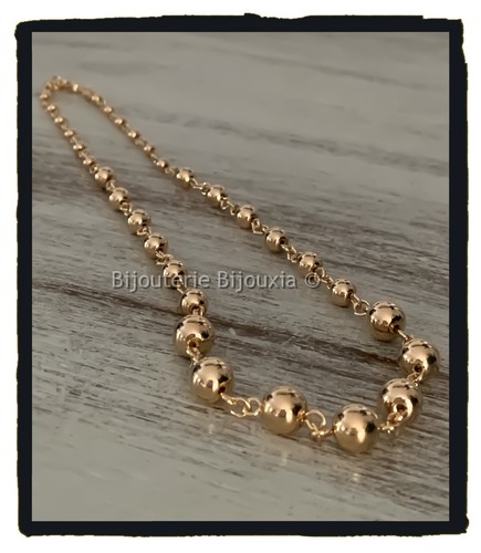 Collier maille boule - en, chute