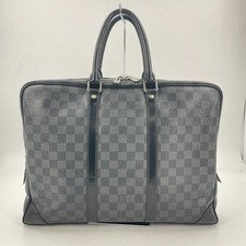 Auth LOUIS VUITTON Damier Graphite Porte Documents Voyage N41125 Briefcase KA941