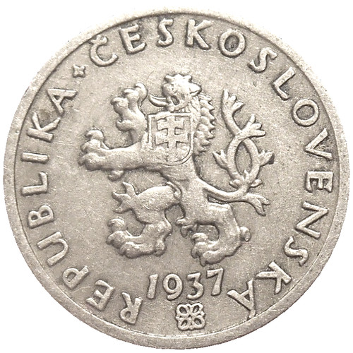 Czechoslovakia haleru 1937 - 20,
